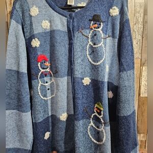 Blue Snowman Sweater by Breckenridge